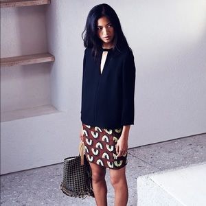 Rachel Comey Geo Print Wool Blend Pencil Skirt 8